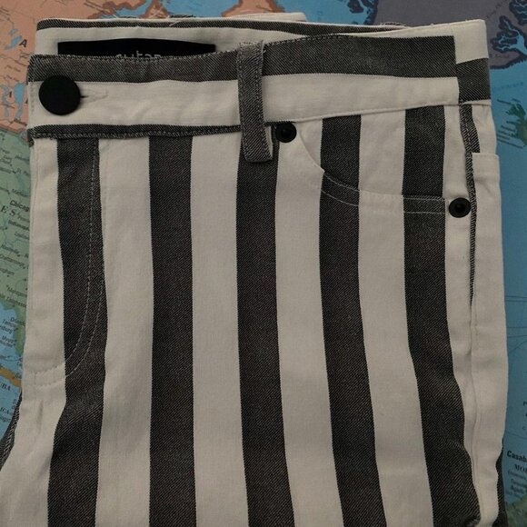 Cut 25 Yigal Azrouel Cool Striped Stretchy Jeans - Picture 12 of 13